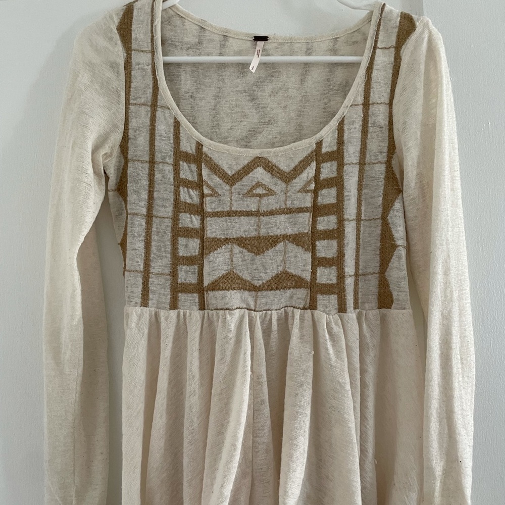 Free People - Patterned Embroidered Sweater